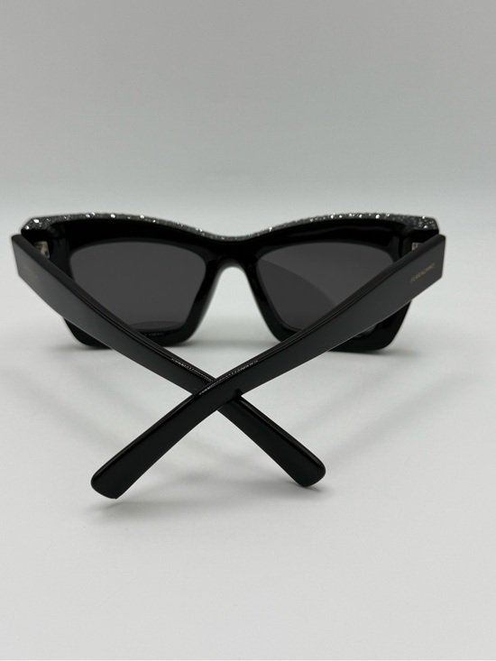 Salvatore Ferragamo Swarovski Crystal Rectangular Frame Sunglasses